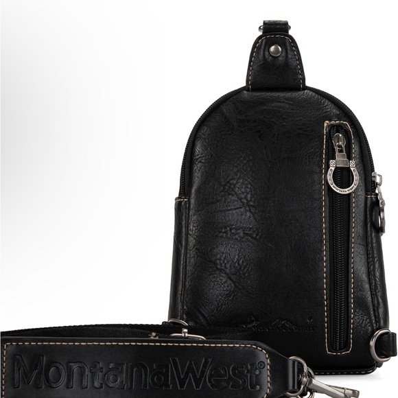 Montana West Black and Teal Embroidered Crossbody Bag - Picture 6 of 6